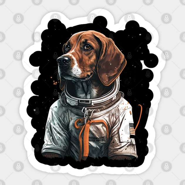 Pointer dog astronaut Sticker by JayD World